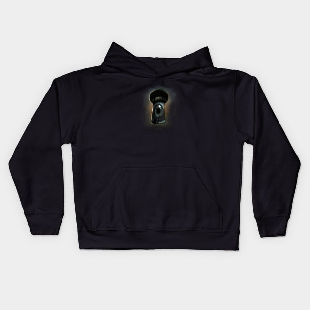 Creature through the keyhole Kids Hoodie by madmonkey